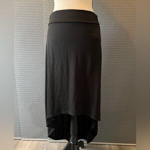 Grass Collection Black High-Low Skirt